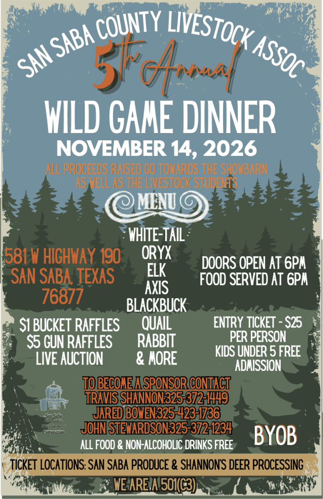 5th Annual Wild Game Dinner